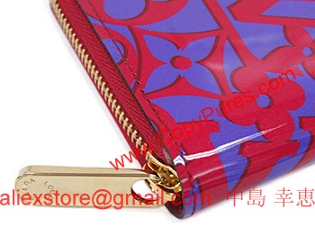 ルイヴィトンコピーヴィトン　ヴェルニ　スウィートモノグラム　ラウンドジップ長財布　ジッピーウォレット　ローズアンディアン　M90123